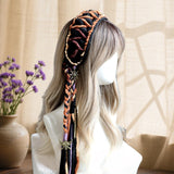 Maxbell Women's Boho Hair Band Cute Head Kerchief for Girls Teens Outdoor Activities dark brown