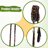 Maxbell Women's Boho Hair Band Cute Head Kerchief for Girls Teens Outdoor Activities dark brown