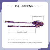 Maxbell Women's Boho Hair Band Cute Head Kerchief for Girls Teens Outdoor Activities purple