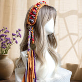 Maxbell Women's Boho Hair Band Cute Head Kerchief for Girls Teens Outdoor Activities orange