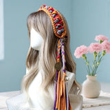 Maxbell Women's Boho Hair Band Cute Head Kerchief for Girls Teens Outdoor Activities orange
