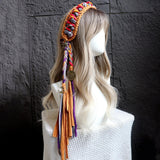 Maxbell Women's Boho Hair Band Cute Head Kerchief for Girls Teens Outdoor Activities orange