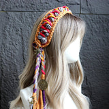 Maxbell Women's Boho Hair Band Cute Head Kerchief for Girls Teens Outdoor Activities orange