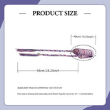 Maxbell Women's Boho Hair Band Cute Head Kerchief for Girls Teens Outdoor Activities light purple