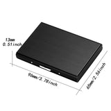 Maxbell RFID Credit Card Holder Carrier Metal Wallet Professional Business Card Case Black