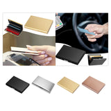 Maxbell RFID Credit Card Holder Carrier Metal Wallet Professional Business Card Case Black