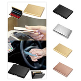Maxbell RFID Credit Card Holder Carrier Metal Wallet Professional Business Card Case Black