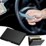 Maxbell RFID Credit Card Holder Carrier Metal Wallet Professional Business Card Case Black
