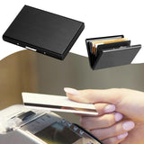 Maxbell RFID Credit Card Holder Carrier Metal Wallet Professional Business Card Case Black