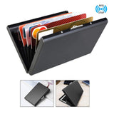 Maxbell RFID Credit Card Holder Carrier Metal Wallet Professional Business Card Case Black