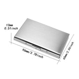 Maxbell RFID Credit Card Holder Carrier Metal Wallet Professional Business Card Case Silver