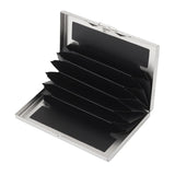 Maxbell RFID Credit Card Holder Carrier Metal Wallet Professional Business Card Case Silver