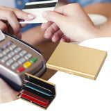 Maxbell RFID Credit Card Holder Carrier Metal Wallet Professional Business Card Case Gold