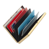 Maxbell RFID Credit Card Holder Carrier Metal Wallet Professional Business Card Case Gold