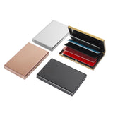 Maxbell RFID Credit Card Holder Carrier Metal Wallet Professional Business Card Case Rose Gold