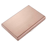 Maxbell RFID Credit Card Holder Carrier Metal Wallet Professional Business Card Case Rose Gold