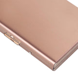 Maxbell RFID Credit Card Holder Carrier Metal Wallet Professional Business Card Case Rose Gold