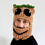 Maxbell Treeman Knitted Hat Windproof Headgear Hood for Dress up Cold Weather Selfie
