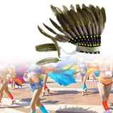 Maxbell Indian Feather Headdress Cosplay Party Dress up Props Comfortable