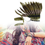 Maxbell Indian Feather Headdress Cosplay Party Dress up Props Comfortable
