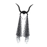 Maxbell Devil Antelope Horns Headband Funny Decoration for Cosplay Performance Dance