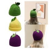 Maxbell Beanie for Women Handmade Comfortable Anime Casual Trendy Cute Fruit Hat Green Lemon Hat