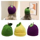Maxbell Beanie for Women Handmade Comfortable Anime Casual Trendy Cute Fruit Hat Green Lemon Hat