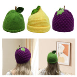 Maxbell Beanie for Women Handmade Comfortable Anime Casual Trendy Cute Fruit Hat Green Lemon Hat