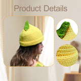 Maxbell Beanie for Women Handmade Comfortable Anime Casual Trendy Cute Fruit Hat Yellow Lemon Hat