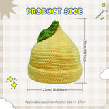 Maxbell Beanie for Women Handmade Comfortable Anime Casual Trendy Cute Fruit Hat Yellow Lemon Hat
