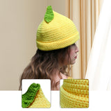 Maxbell Beanie for Women Handmade Comfortable Anime Casual Trendy Cute Fruit Hat Yellow Lemon Hat