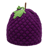 Maxbell Beanie for Women Handmade Comfortable Anime Casual Trendy Cute Fruit Hat Purple Grape Hat