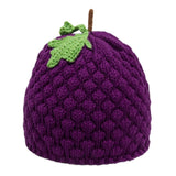 Maxbell Beanie for Women Handmade Comfortable Anime Casual Trendy Cute Fruit Hat Purple Grape Hat