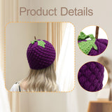 Maxbell Beanie for Women Handmade Comfortable Anime Casual Trendy Cute Fruit Hat Purple Grape Hat