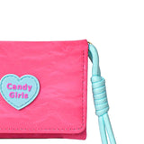 Maxbell Short Purse Creative Storage Case Portable Wallet for Traveling Party Dating Pink