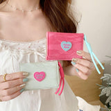 Maxbell Short Purse Creative Storage Case Portable Wallet for Traveling Party Dating Pink