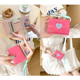 Maxbell Short Purse Creative Storage Case Portable Wallet for Traveling Party Dating Pink