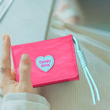 Maxbell Short Purse Creative Storage Case Portable Wallet for Traveling Party Dating Pink