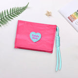 Maxbell Short Purse Creative Storage Case Portable Wallet for Traveling Party Dating Pink