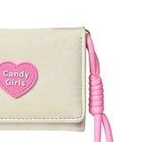 Maxbell Short Purse Creative Storage Case Portable Wallet for Traveling Party Dating Beige