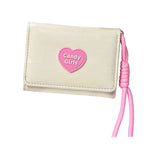 Maxbell Short Purse Creative Storage Case Portable Wallet for Traveling Party Dating Beige