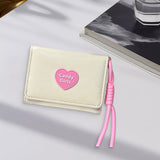 Maxbell Short Purse Creative Storage Case Portable Wallet for Traveling Party Dating Beige