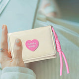 Maxbell Short Purse Creative Storage Case Portable Wallet for Traveling Party Dating Beige