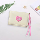 Maxbell Short Purse Creative Storage Case Portable Wallet for Traveling Party Dating Beige