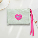 Maxbell Short Purse Creative Storage Case Portable Wallet for Traveling Party Dating Light Green