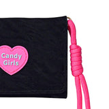 Maxbell Short Purse Creative Storage Case Portable Wallet for Traveling Party Dating Black