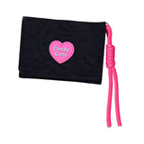 Maxbell Short Purse Creative Storage Case Portable Wallet for Traveling Party Dating Black