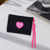 Maxbell Short Purse Creative Storage Case Portable Wallet for Traveling Party Dating Black