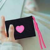 Maxbell Short Purse Creative Storage Case Portable Wallet for Traveling Party Dating Black