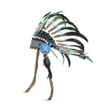 Maxbell Native American Indian Headdress Costume Accessories for Masquerade Carnival Green